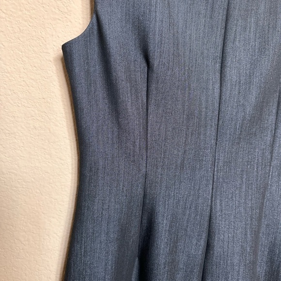 Calvin Klein Blue Ruched Asymmetrical Sheath Dress - Picture 7 of 16